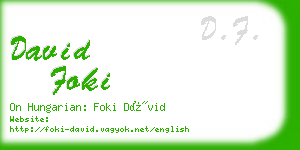 david foki business card